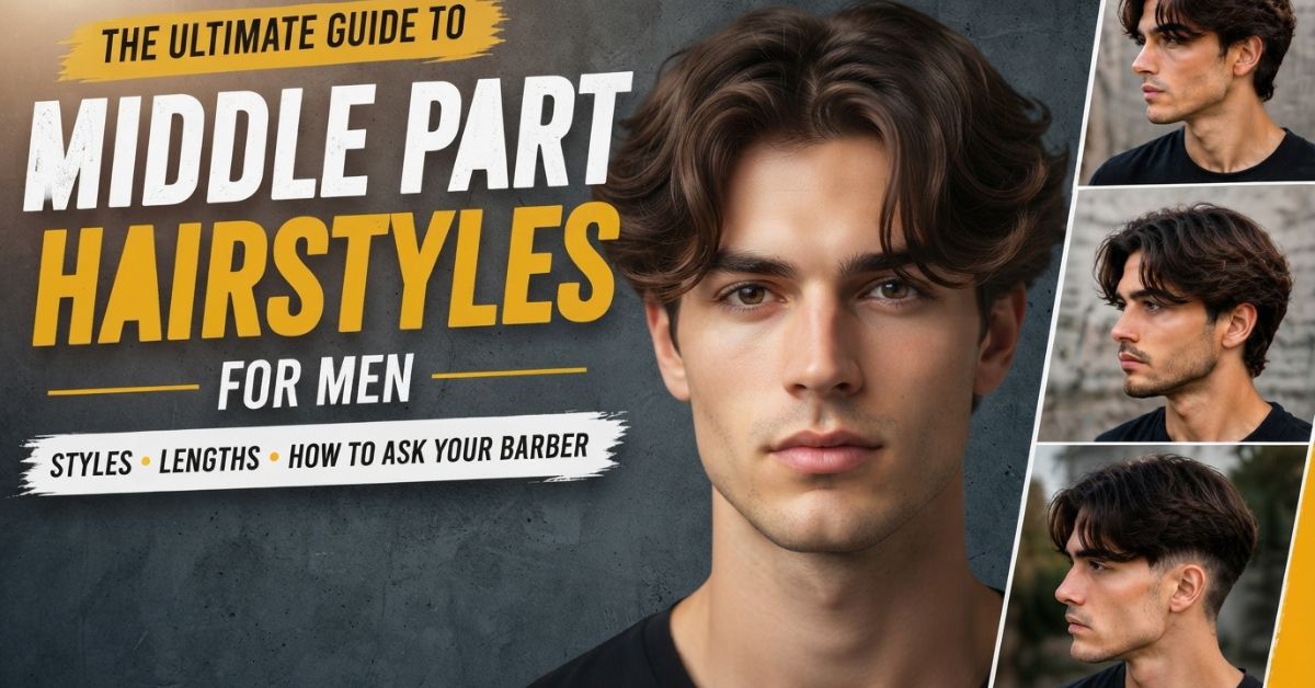 Middle Part Hairstyles for Men