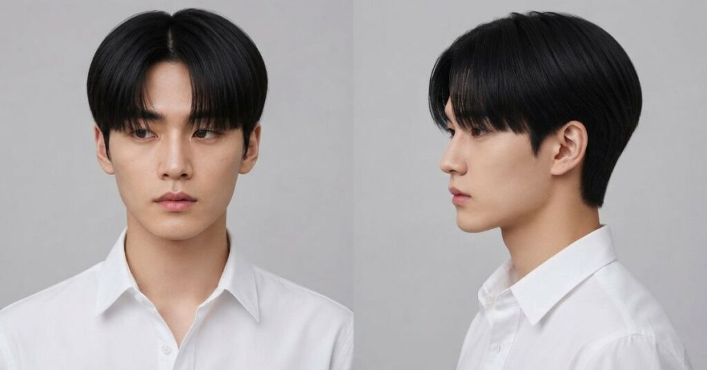 Blunt Cut Middle Part
