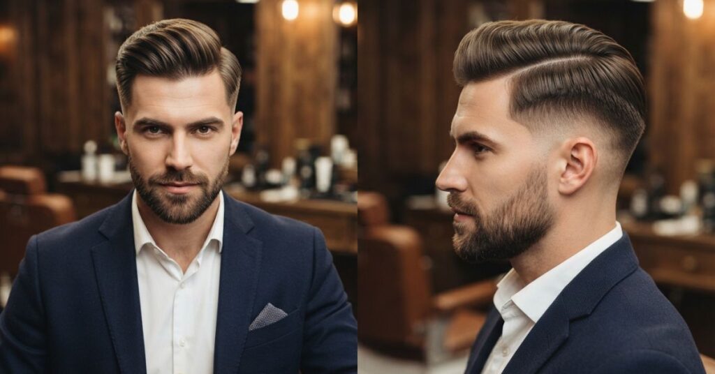 Deep Side Part Comb Over