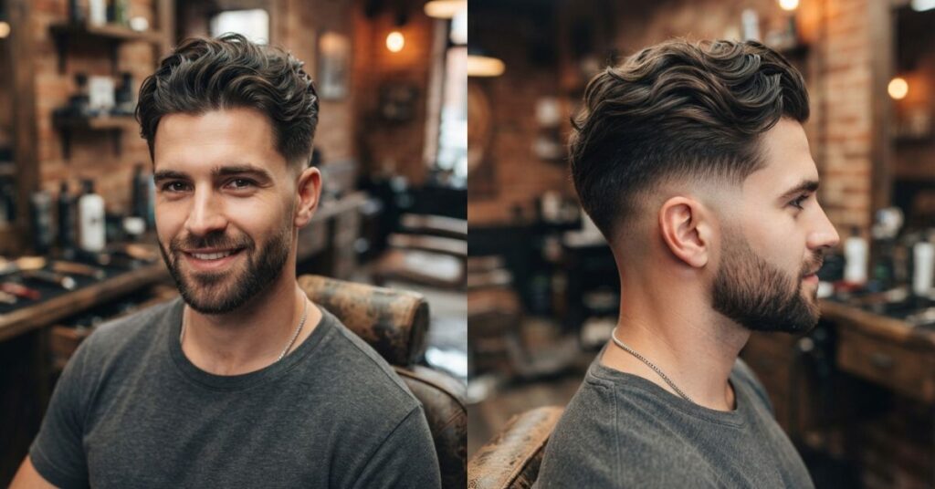 High Fade Wavy Hair