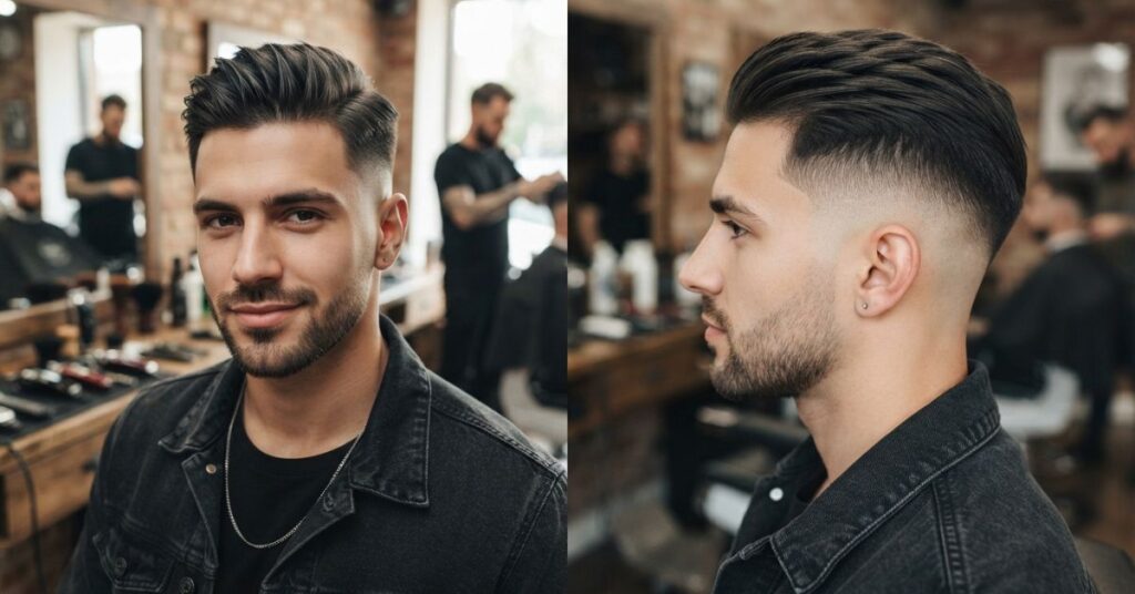 High Fade Straight Hair