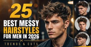 Explore 25 messy hairstyles for men in 2026 with barber tips, product picks, and trim schedules to get a textured look that feels intentional.