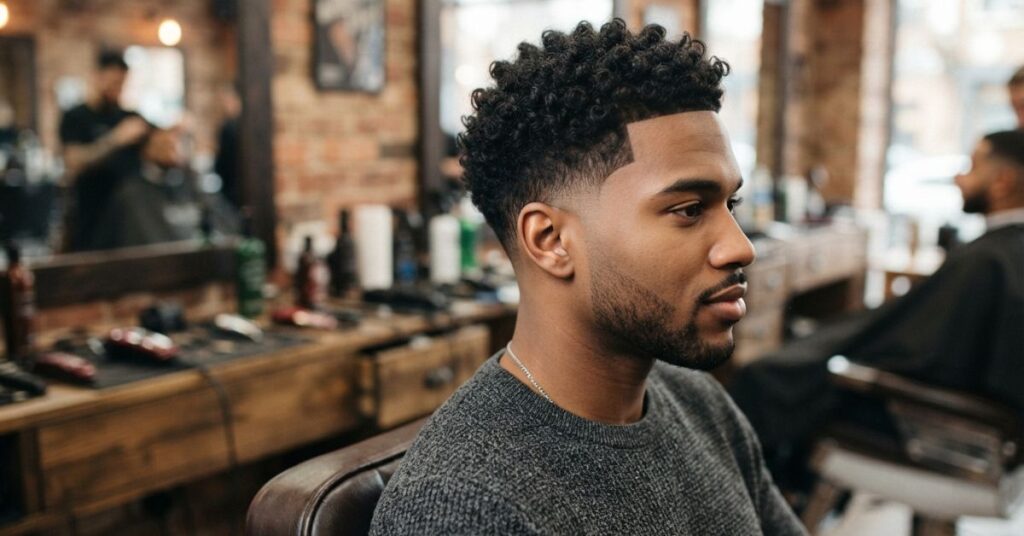 Low-Maintenance Curly Mid Taper Fade Styles