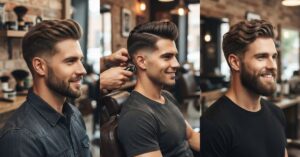 mid taper fade comb over