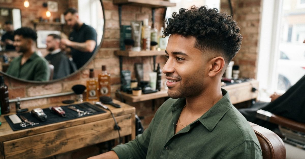Mid Taper Fade Curly Hair