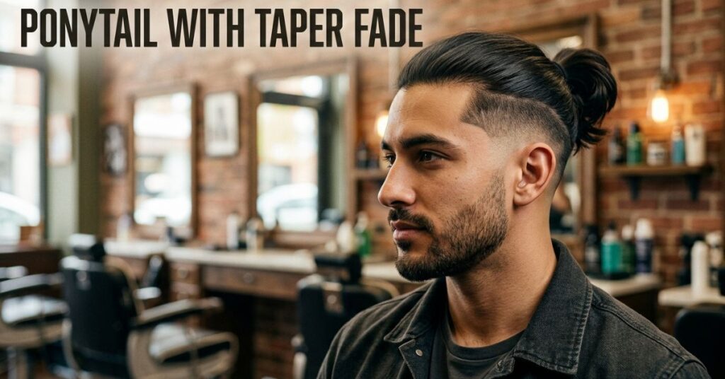Ponytail with Taper Fade