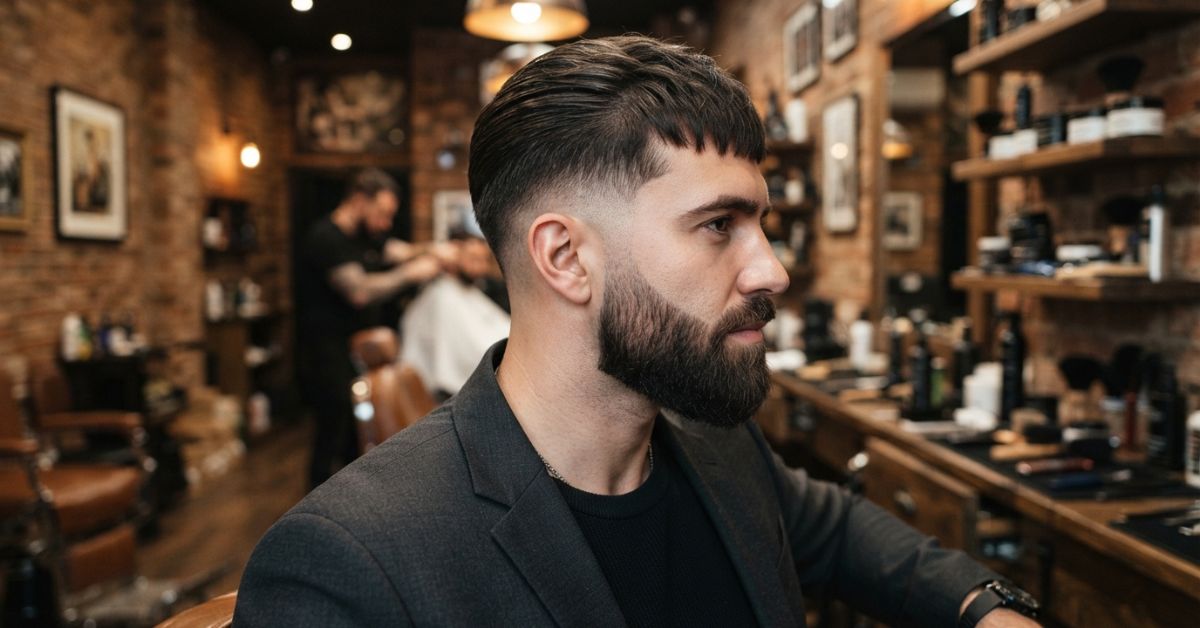Slick Back, Beard & French Crop Styles for Straight Hair