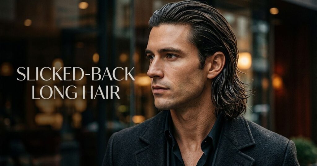 Slicked-Back Long Hair